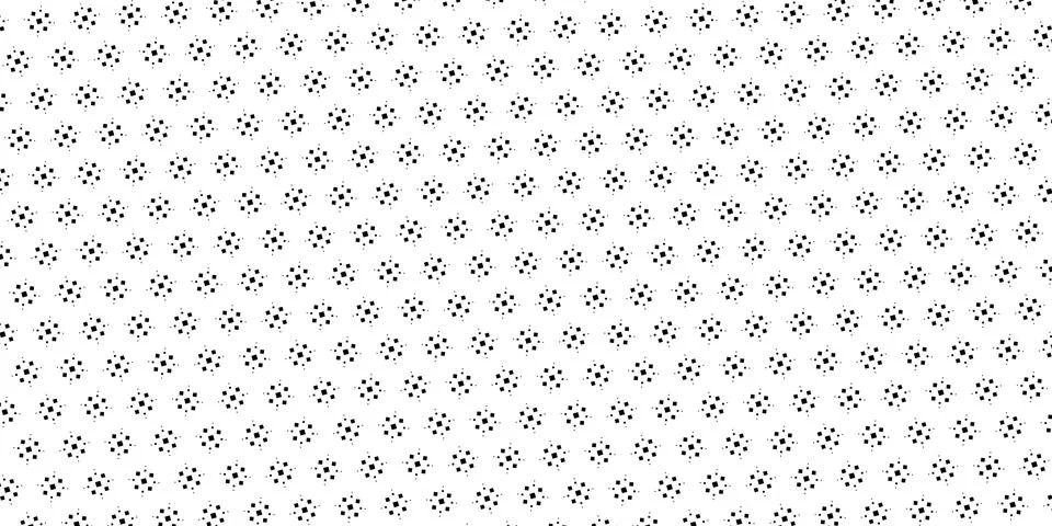 Tiny black clusters form an orderly dotted field across a clean white groun.. Stock Illustration