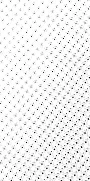 Tiny black connected geometric forms gradually increase across a clean whit.. Stock Illustration