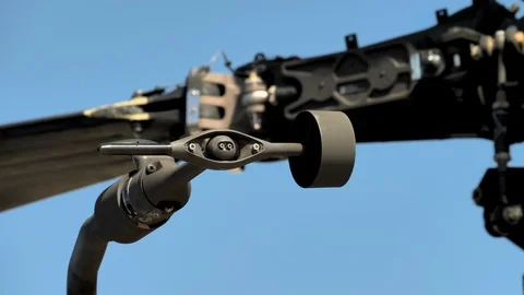 A tiny black object swaying on the propeller Stock Footage 115478328