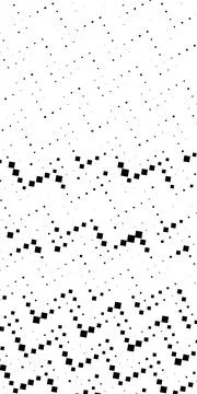 Tiny black pixels flow into several horizontal waves across a white backgro.. Stock Illustration