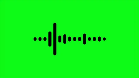 Tiny black sound equalizer on green screen. Acoustic or voice podcast speech Stock-Footage 266296740