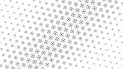 Tiny black square clusters gather along a diagonal band against white, crea.. Stock Illustration