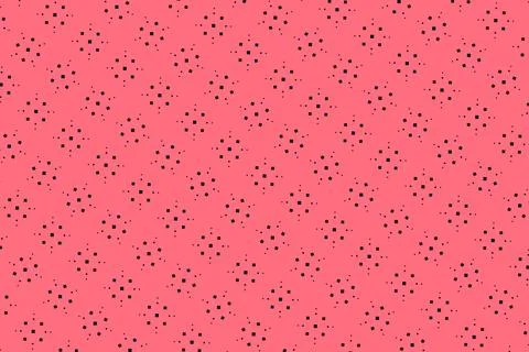 Tiny black square pixels scatter across a vivid pink field, producing a liv.. Ilustración de archivo
