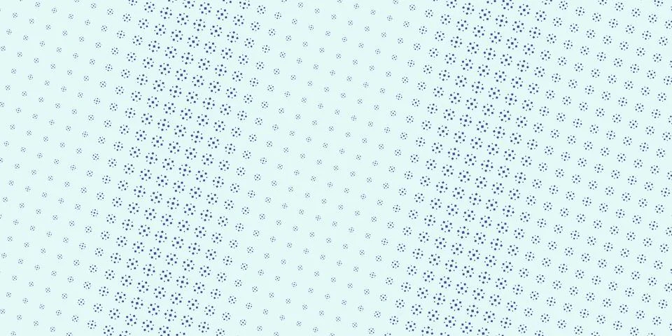 Tiny blue circular marks form a soft halftone wave across a clean white fie.. Illustrazione stock