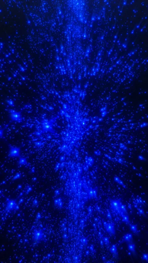 Tiny blue lights are sparkling in the darkness Stock Footage 322526660