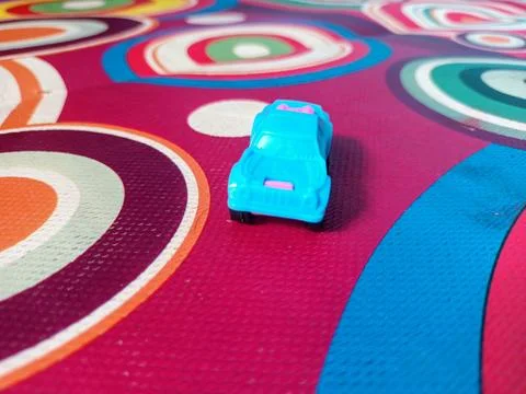 Tiny Blue Toy Car Stock Photos