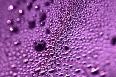 Tiny Bubbles on a Colour Background Condensation Pink Steam Water 스톡 사진