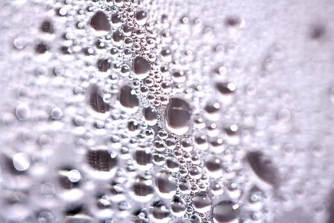 Tiny Bubbles on a Colour Background Condensation Steam Water Stock Photos