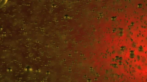 Tiny Bubbles In Gel Texture Moving Against Red Lit Background. macro Stock Footage 219545533