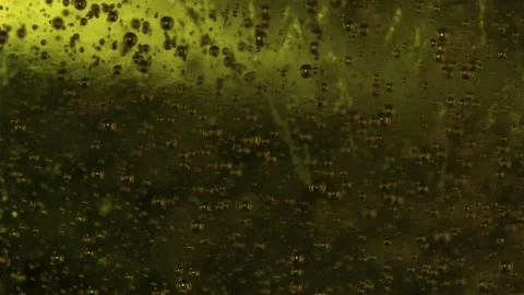 Tiny Bubbles Of A Soap Fluid Gel Rising Slowly. Slow Motion, Closeup Stock Footage 219545573