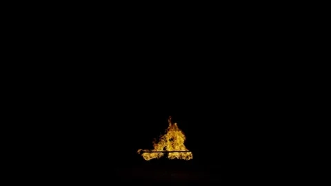 Tiny Burning Ember Atmospheric Layer on black screen Stock Footage 327508410