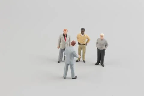 Tiny business people of group Stock Photos