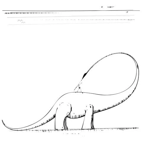 Tiny Cave Man Threatens Long Neck Dinosaur Stock Illustration