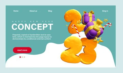 Tiny Characters Celebrate New Year at Huge 2023 스톡 일러스트