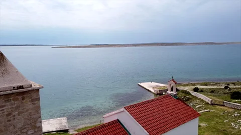 Tiny Church along the sea Stock Footage 211877495