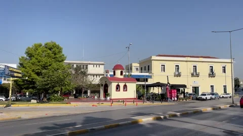 Tiny church by the road, Piraeus, Greece, 10/23/23 Stock Footage 278091365