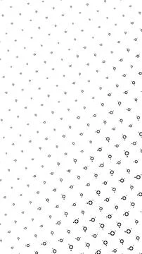 Tiny circular marks gradually increase in size along a flowing diagonal fie.. Stock Illustration