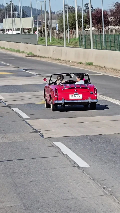 Tiny Classic Car Seen In Chile, Chile - 06 Sep 2025 Stock Footage 317108789