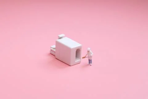 The tiny cook of cooked in oven Stock Photos