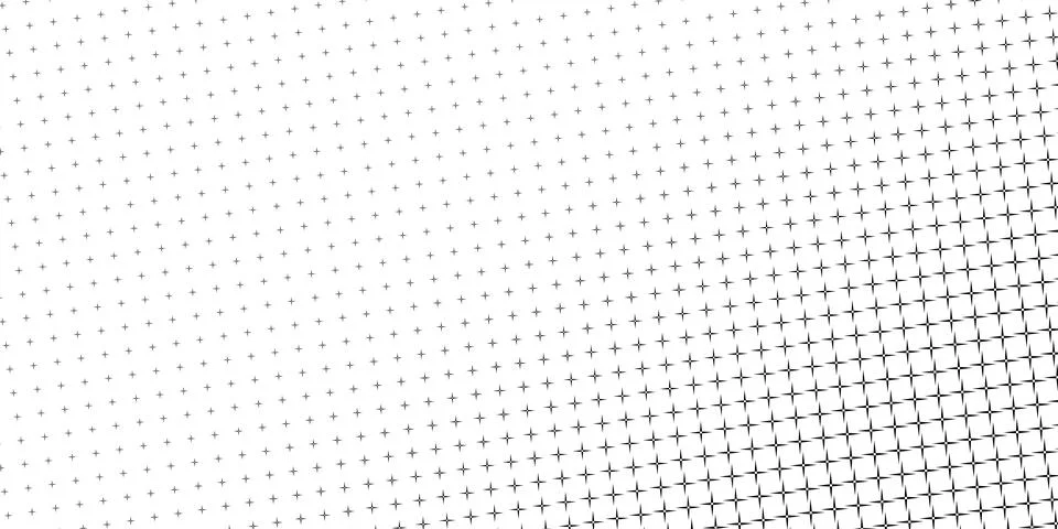 Tiny cross-shaped marks expand into a luminous sweeping field, creating an .. Stock Illustration