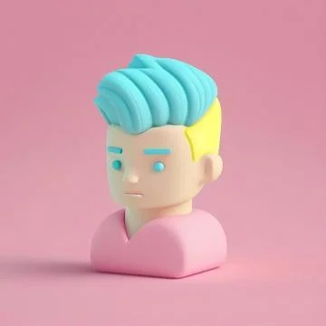 Tiny cute isometric 3d Character Icon Stock-Illustration