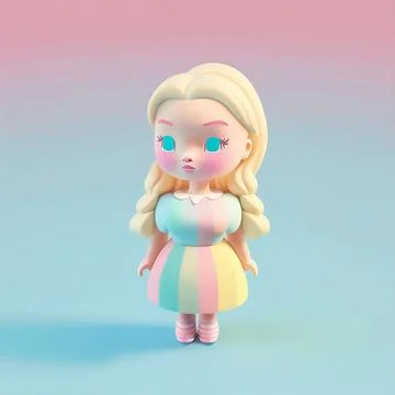 Tiny cute isometric 3d Character Icon Stock-Illustration