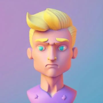 Tiny cute isometric 3d Character Icon Stock-Illustration