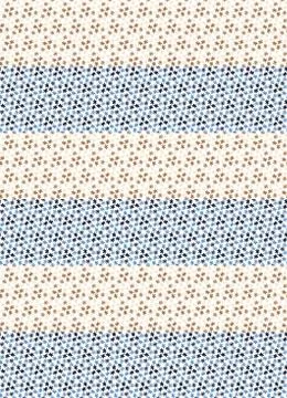 Tiny daisy meadow striped patchwork seamless pattern. Retro seventies style イラスト素材