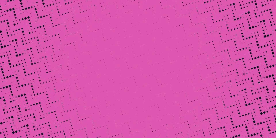 Tiny dark fragments radiate from the edges into a vivid pink center, creati.. Stock Illustration