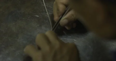 Tiny detail over the shoulder Stock Footage 141357719