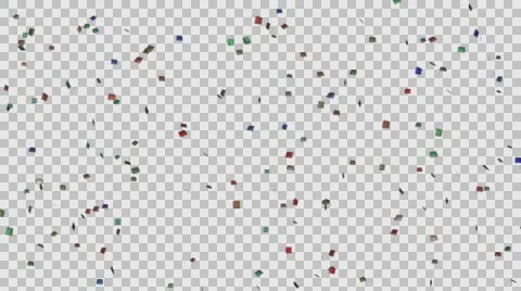 Tiny Falling Confetti (with alpha channel) Stock Footage 60562532