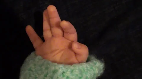 Tiny fingers of a baby moving Stock Footage 34527452