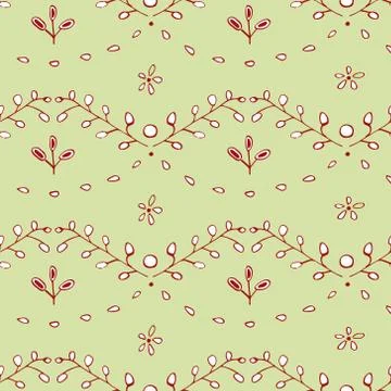 Tiny floral pattern on blue background Illustrazione stock