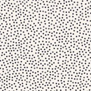 Tiny geometric polka dot seamless pattern. Hand drawn small tossed ditsy Stock Illustration
