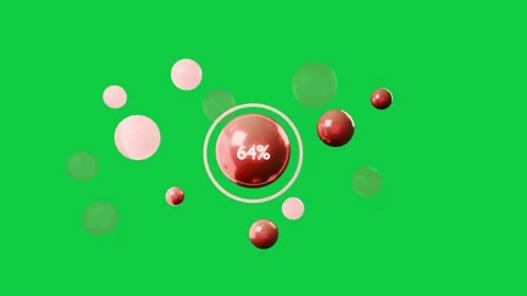 Tiny glossy orb appearing, orbs flowing inward, rings forming, showing 64% Stock Footage 339724739