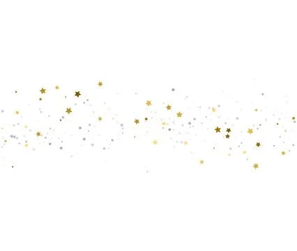 Tiny Gold Silver Star Confetti Vector For Christmas Design Projects Stock-Illustration