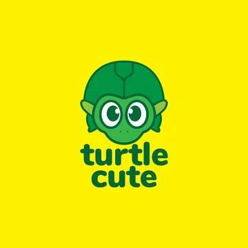 Tiny green turtle cute logo design vector graphic symbol icon illustration .. Stock Illustration