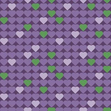 Tiny hearts grid seamless pattern. Cute little repeating hearts vector illu.. Illustrazione stock