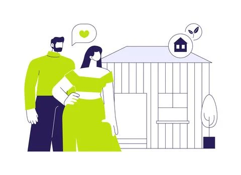 Tiny home abstract concept vector illustration. イラスト素材