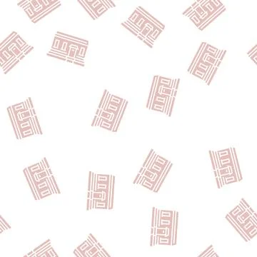 Tiny home glyph seamless pattern Stock Illustration