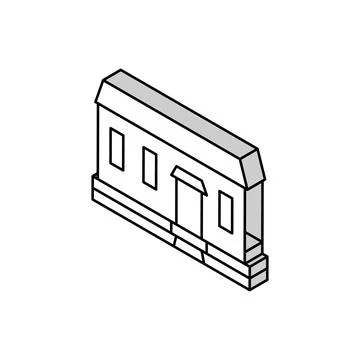 Tiny home isometric icon vector illustration Ilustración de archivo