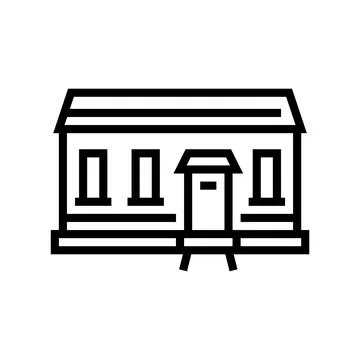 Tiny home line icon vector illustration Ilustración de archivo