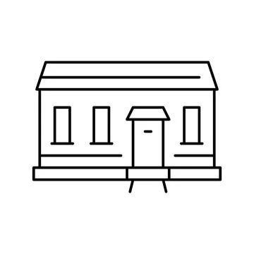 Tiny home line icon vector illustration Ilustración de archivo