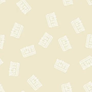 Tiny home line seamless pattern Stock Illustration