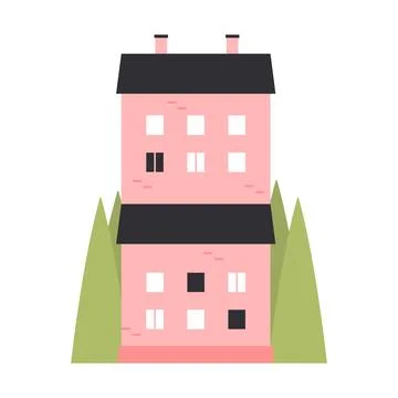 Tiny house building Illustrazione stock