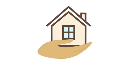 A tiny house lies in the palm of a person's hand. Video stock 242542445