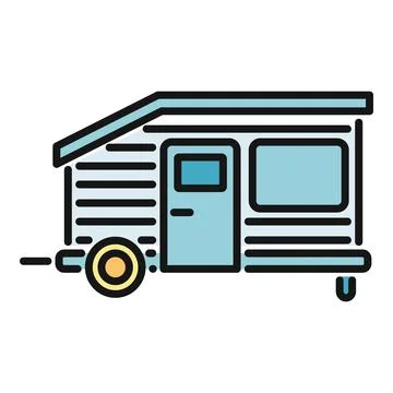 Tiny house on wheels representing minimalist living Stock Illustration