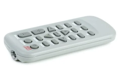 Tiny infra-red remote control unit isolated on the white background Stock Photos