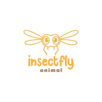 Tiny insect cute fly logo design vector graphic symbol icon illustration cr.. Stock Illustration