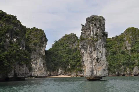Tiny islands in Ha Long Bay, Vietnam Stock Photos